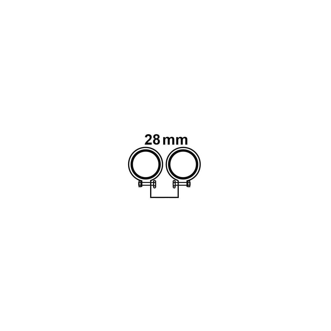 973297455 double collier pour tubes, 28 mm, insonorisé