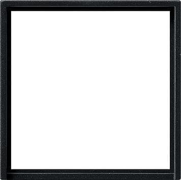 Cadre adaptateur avec découpe carrée pour appareils avec cache (50 x 50mm) Noir mat (laqué) - Ce