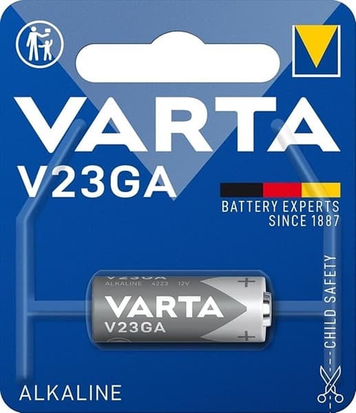 Pile électronique 12V V23GA alcaline MN21 50mAh hauteur 28.5mm diamètre 10.3mm A23
