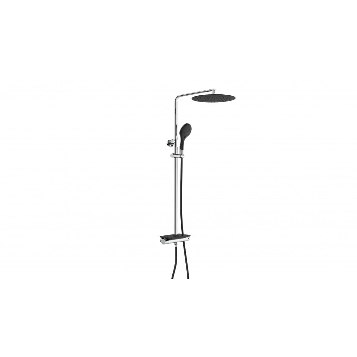 DX1103CST GRANDE VITA Set douche de pluie avec Mitigeur, noir