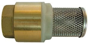 CLAPET DE PIED LAITON AVEC PANIER INOX 4/4"