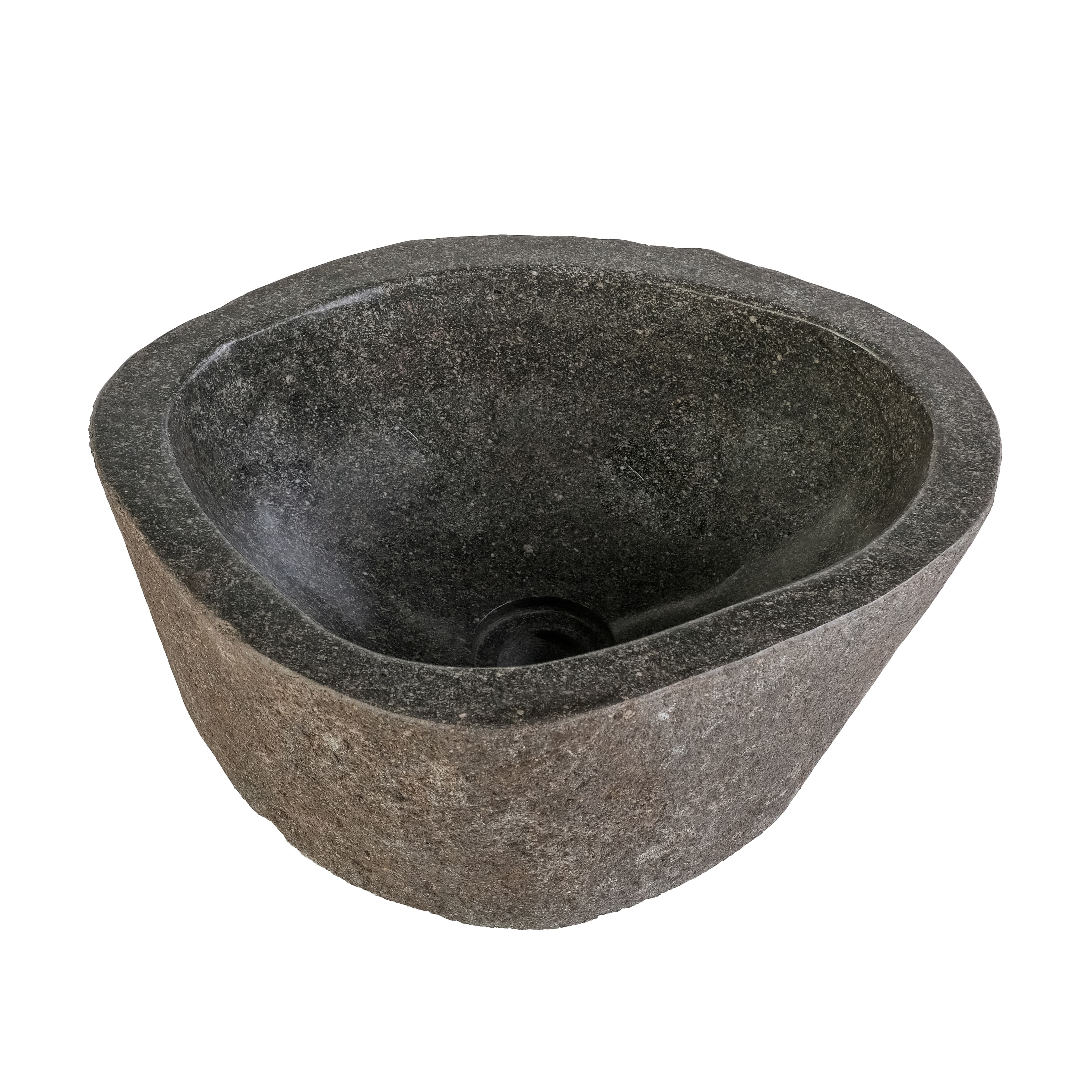 Vasque en pierre de rivière NATURELLE - Gris 30-35X15X3CM