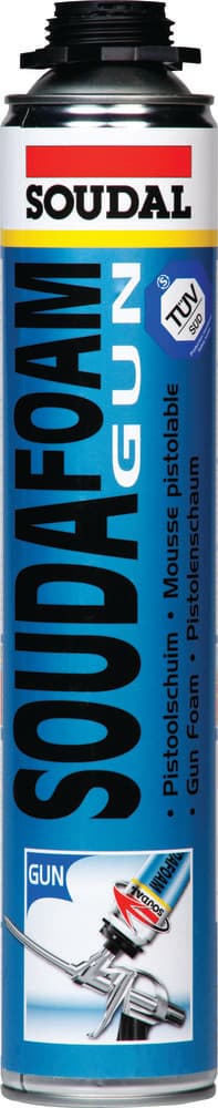 Soudal Soudafoam Gun PU cartouche aérosol monocomposant mousse à haute stabilité