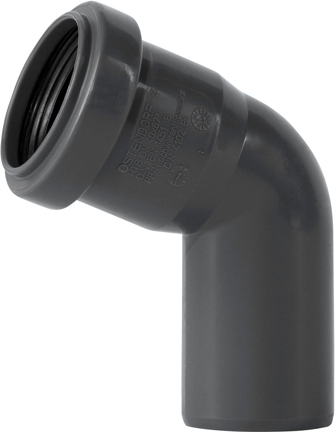 COUDE 67° MF 40MM PP HT-SAFE OSTENDORF