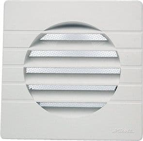 GRILLE CARREE NICOLL COULEUR STABLE 160MM BLANCHE +MOUSTIQUAIRE