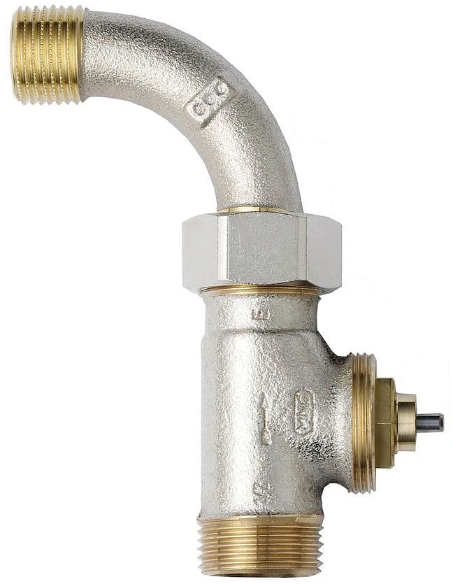 VANNE RADIATEUR THERMOSTATIQUE DROITE 1/2" +COURBE
