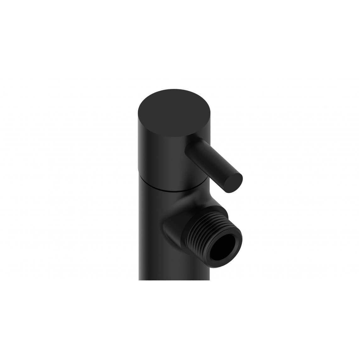 98166120 MS hoekstopkraan, 1/2"BU x 10 mmQ, zwart mat, met rozet
