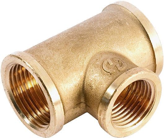T REDUIT FIL.LAITON FFF 4/4"-1/2"-4/4"