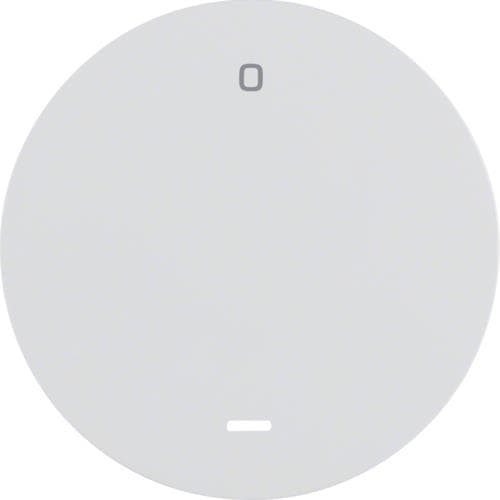 Touche avec voyant transparent et inscription 0 Berker R.1 / R.3 Blanc polaire, brillant
