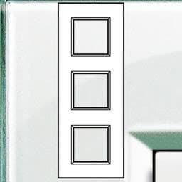 LivingLight - plaque rectangulaire 3 x 2 modules 71mm Aquamarine