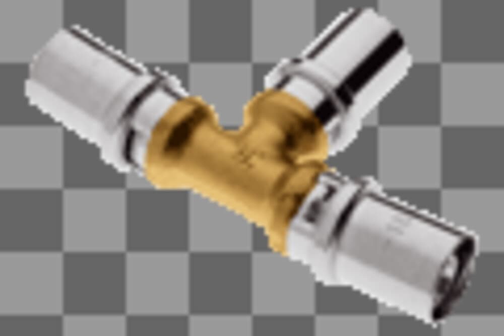 SYSTEMPEX Té réduit tube alu raccord à sertir 50-26-50