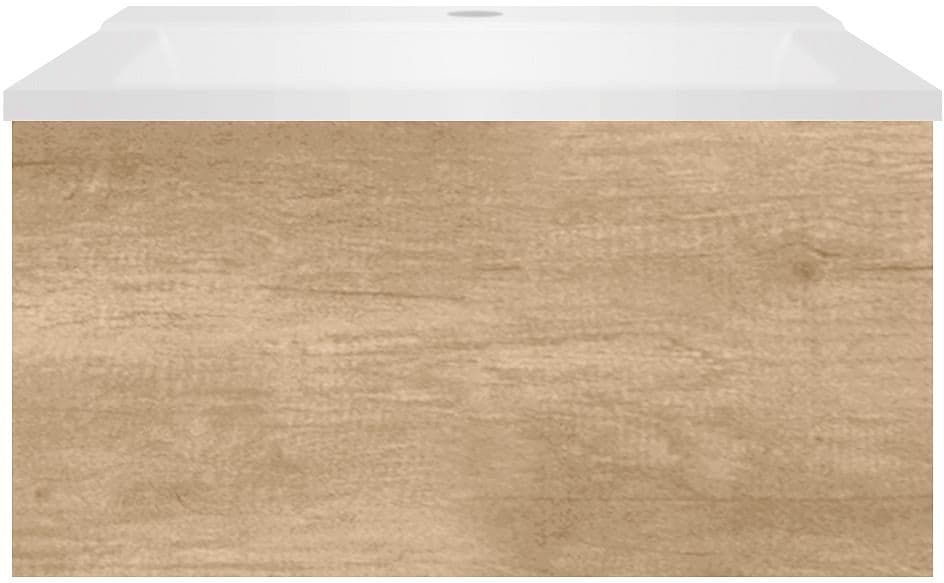 SOUS MEUBLE COFFEE 1 TIROIR 60 CHENE DECOR CACHMIRE+LAVABO BLANC