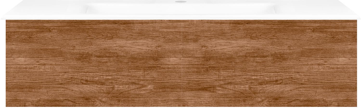 SOUS MEUBLE COFFEE 1 TIROIR 120 TECTONA DECOR CANNELLE +LAVABO PORCELAINE BLANC
