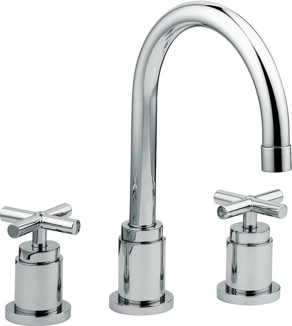 MELANGEUR 3 TROUS LAVABO QUATTRO VIDAGE AUTOMATIQUE CHROME