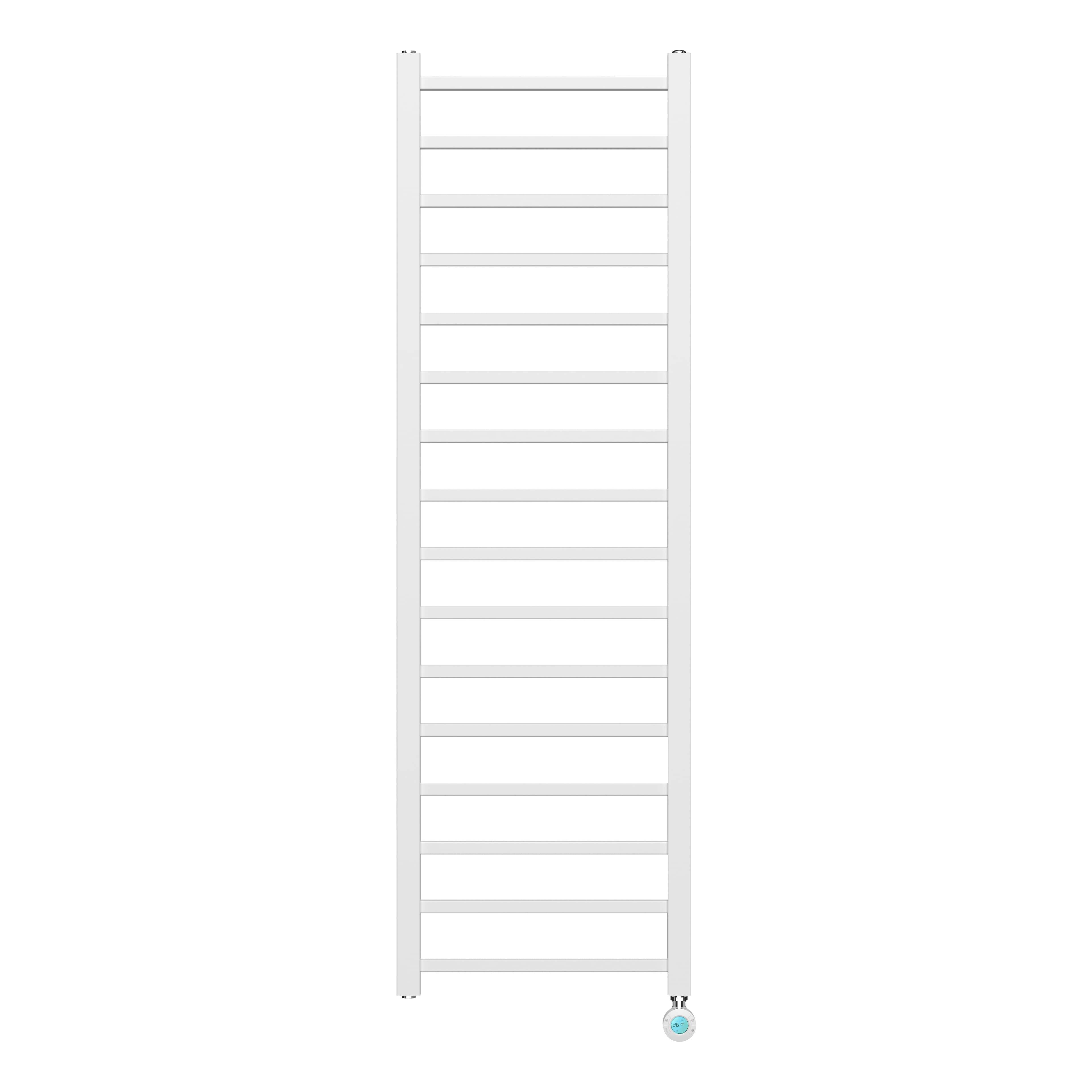 BELRAD SÈCHE-SERVIETTES ÉLECTRIQUE – AVEC THERMOSTAT NUMÉRIQUE PROGRAMMABLE – RACCORD À DROITE – 551W – 1600X500 MM – BLANC