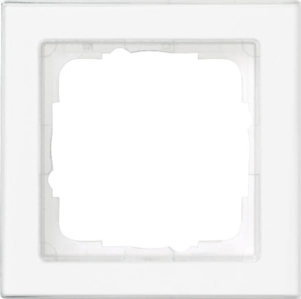 Cadre de finition Gira E2 entièrement inscriptible Blanc satiné transparent / Blanc pur -