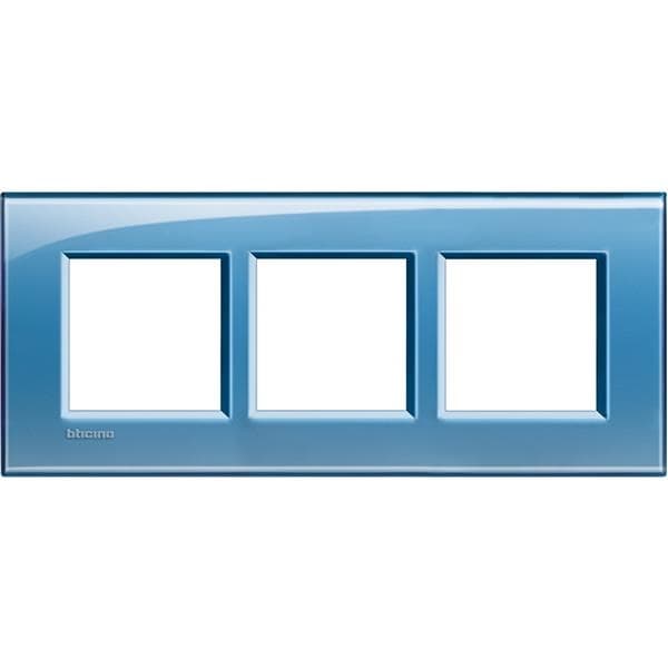 LivingLight - plaque rectangulaire 3 x 2 modules 57mm Bleu