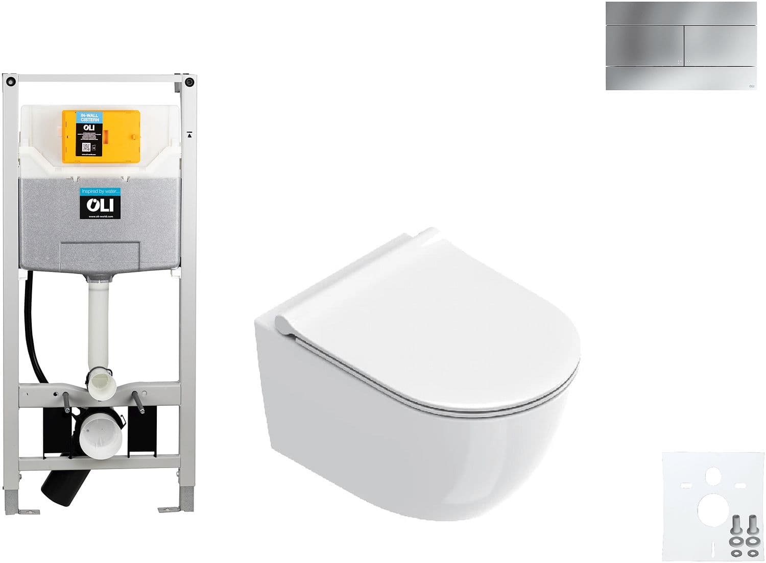WALLFIX OLI WC SUSPENDU SFERA 50 CATALANO SLIM SEAT SLIM MAT CHROME