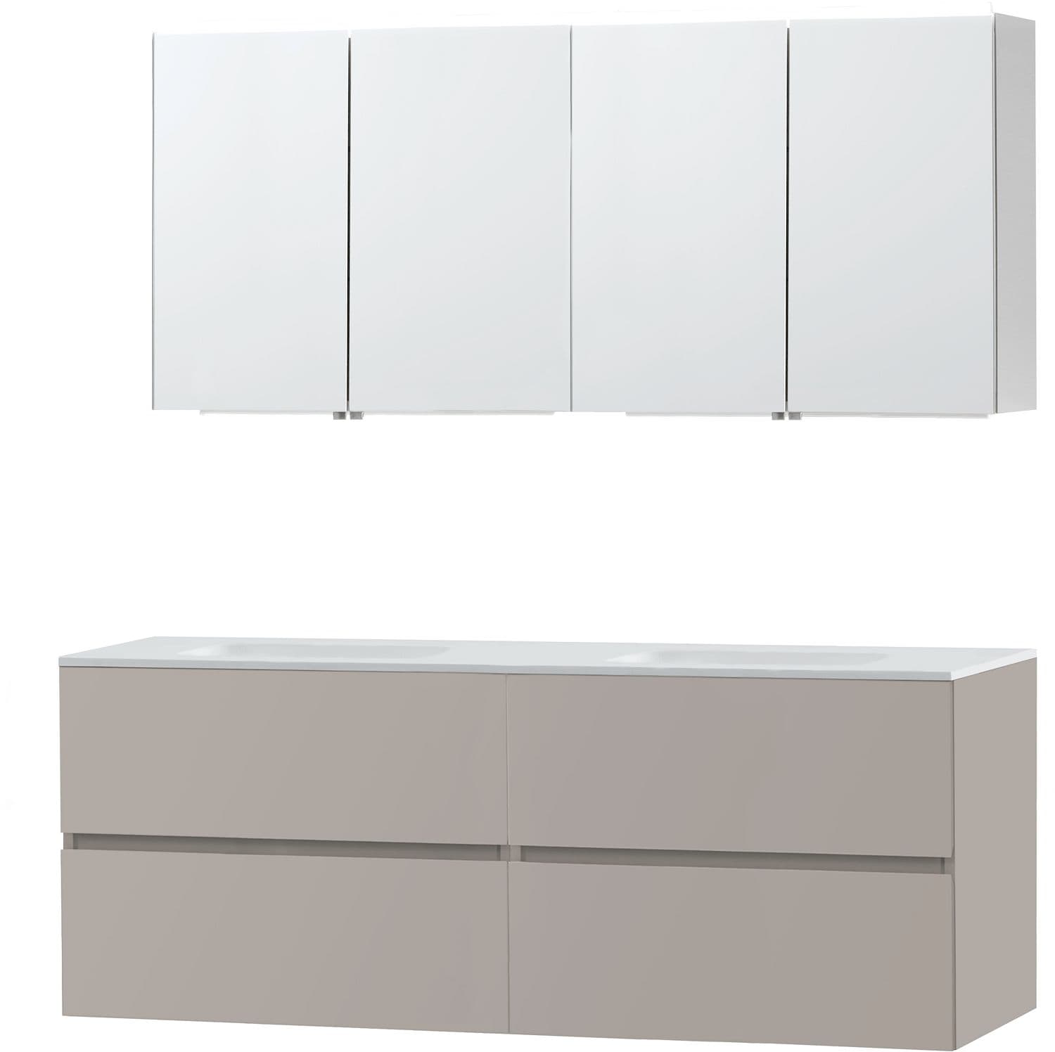 MEUBLE MOLTO GRIS 160 SOLID ARMOIRE TOILETTE