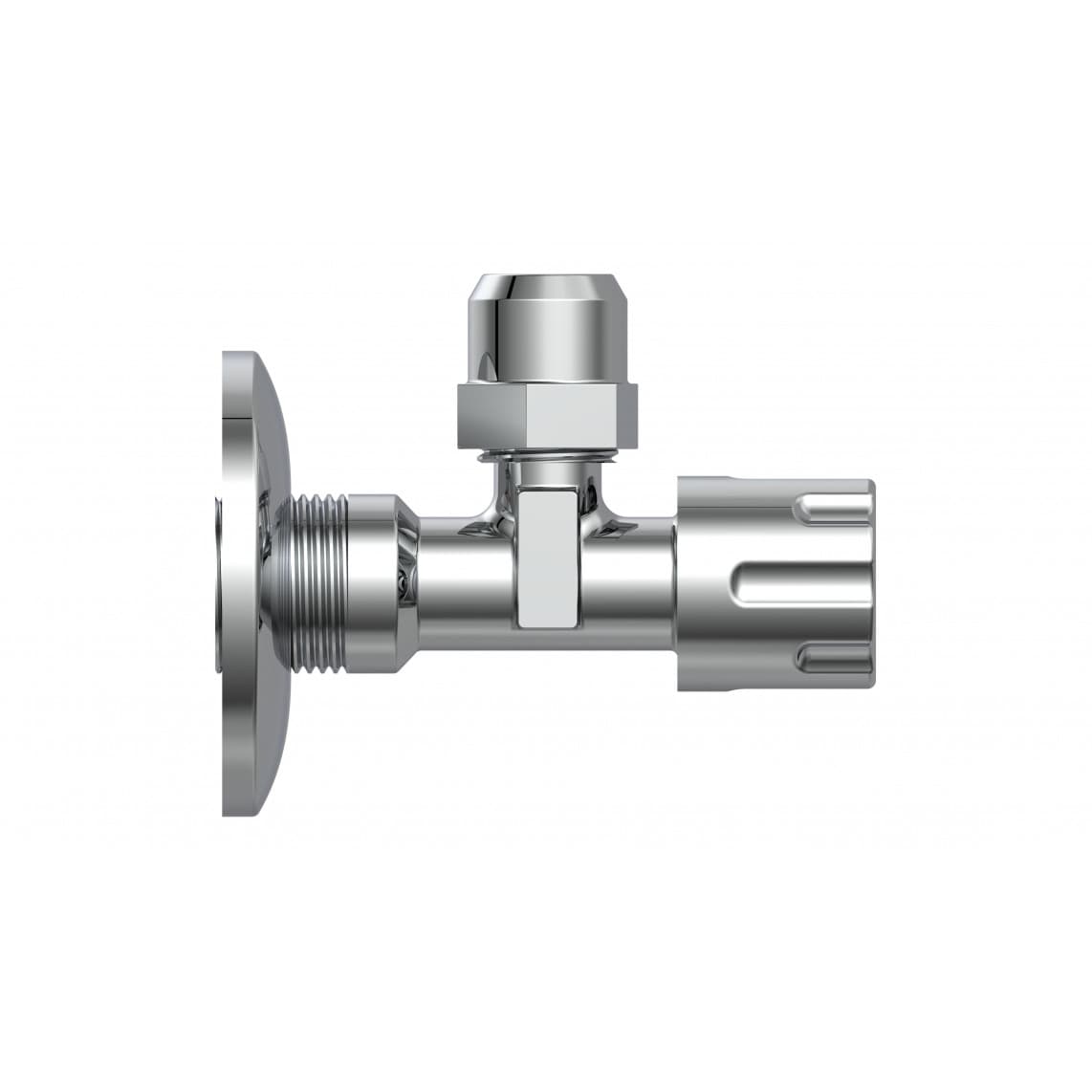98480400 hoekstopkraan, 1/2"BU x 3/8"BU x 10 mmQ, met Duwrozet, zelfdichtend
