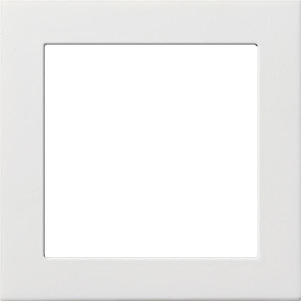 Cadre adaptateur avec découpe carrée pour appareils avec cache (50 x 50mm) Blanc brillant - Ce
