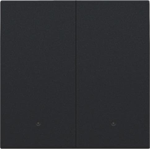 Set de finition avec lentille pour interrupteur électronique double ou bouton - poussoir Black Coate
