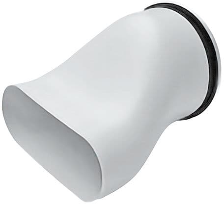 RACCORD HORIZONTALE D125 OVAL DUCO