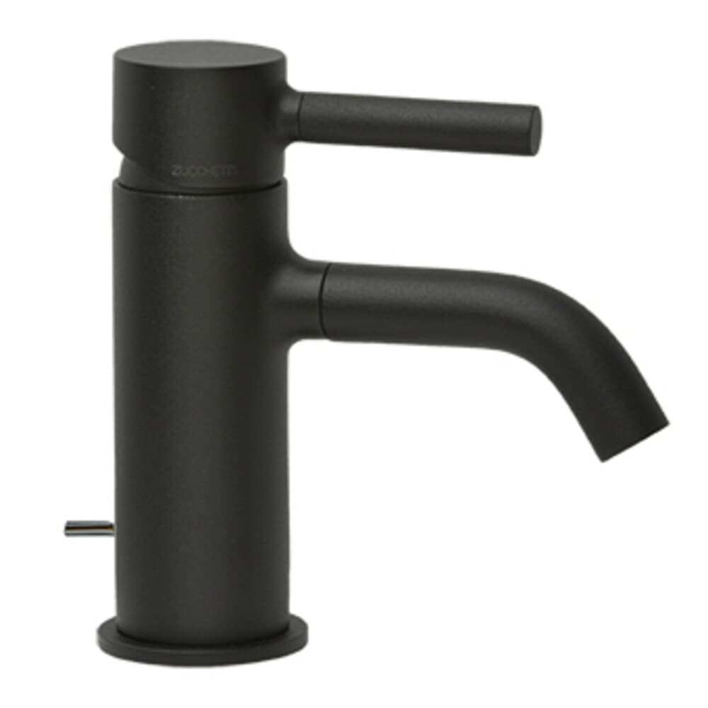 Zucchetti Pan mélangeur de lavabo vidange automatique Noir mat gaufré