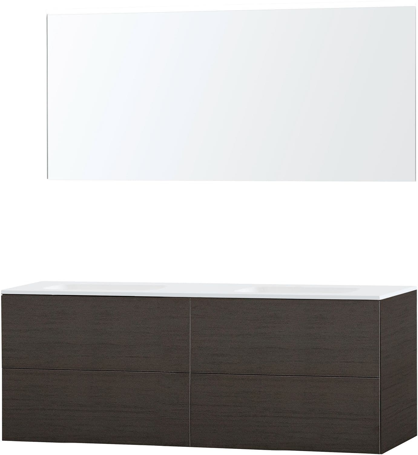 MEUBLE PURO DUO WENGE 160 SOLID MOLTO MIROIR