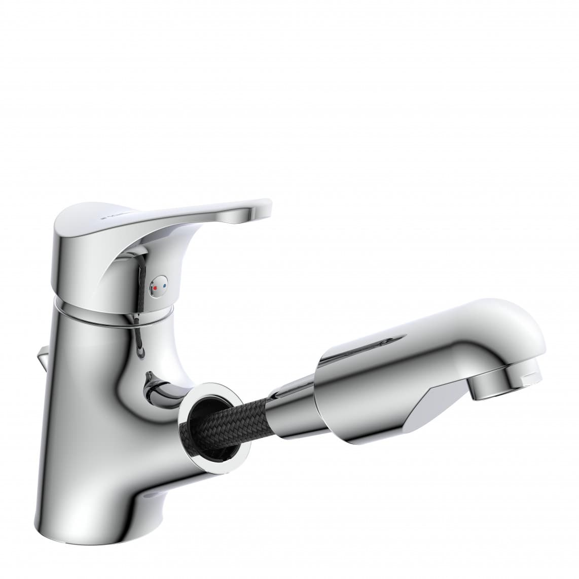 22150 ATTICA Mitigeur lavabo, chromé, avec douchette à cheveux extractible