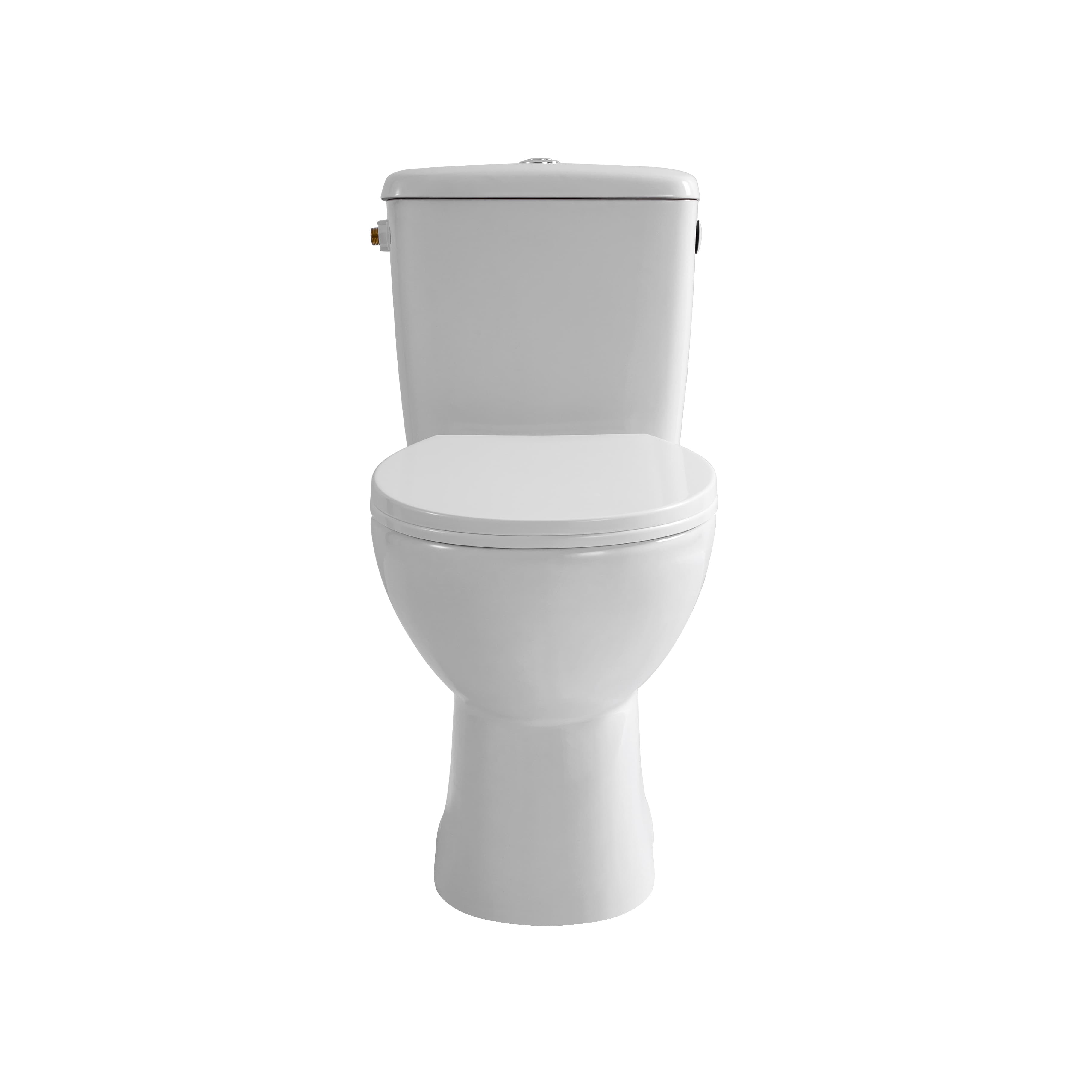 ALONI PRO DUOBLOK - CUVETTE À POSER - SANS BRIDE - P-TRAP - SORTIE MURALE - AVEC RÉSERVOIR - MÉCANISME DE CHASSE - DOUBLE CHASSE 4/6L - AVEC ABATTANT - SOFTCLOSE - QUICK RELEASE - 39X73X67 CM - BLANC