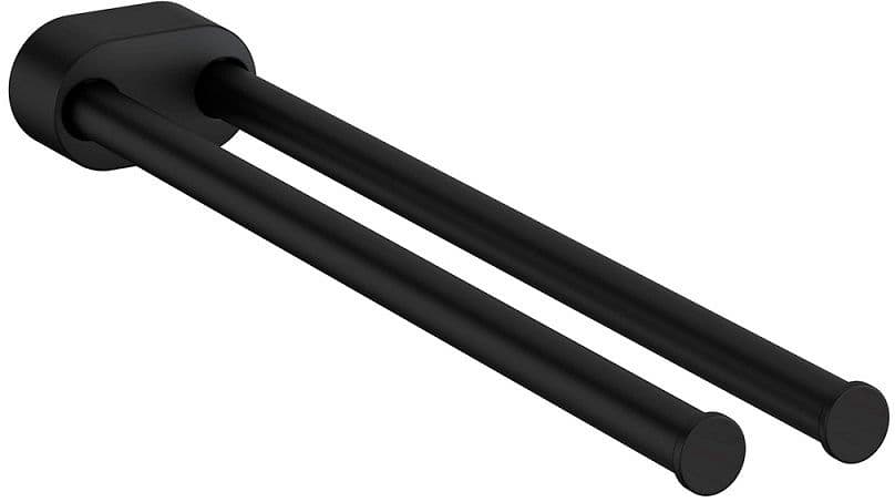 SECHE-SERVIETTE AVEC 2 BRAS MOBILES ARCHITECT S+ 40CM COSMIC NOIR MAT
