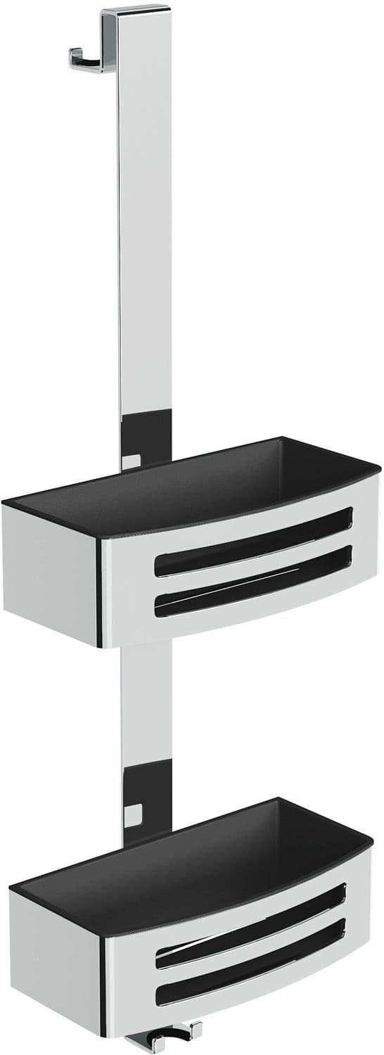 PORTE-BOUTEILLE/EPONGE DOUBLE SUSPENDU DESIGN PASPARTOE CHROME