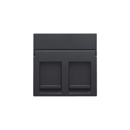 Enjoliveur data 2x RJ, couleur anthracite coated