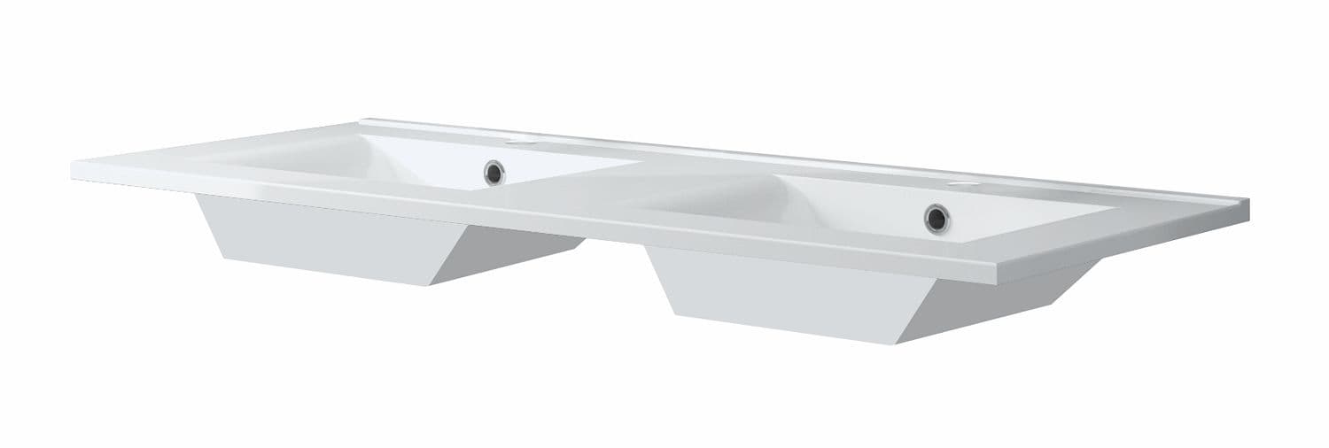 LAVABO ICE 120CM PORCELAINE BLANC