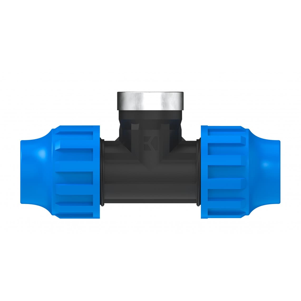 984844717 PP pièce en T, 32 mm x 3/4" F x 32 mm, raccord à serrer pour PEHD/socarex