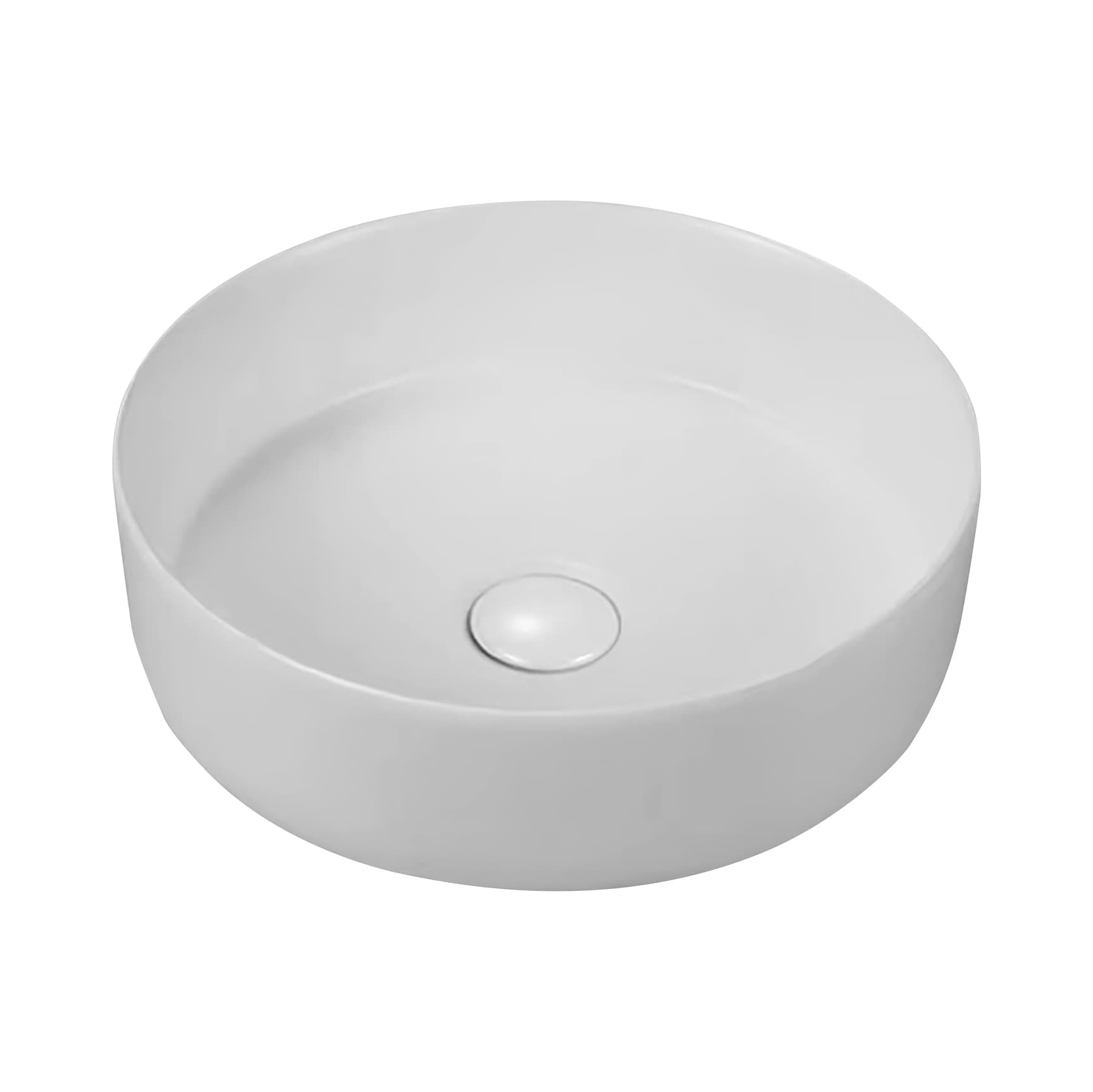 ALONI fira lavabo - à poser – sans trop-plein – sans trou de robinet – avec bonde clic-clac – céramique – 36X12,5X36 cm – blanc mat