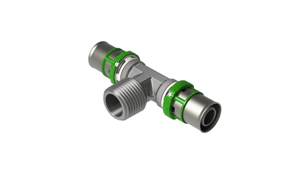 Comap Skinpress Té tube multicouche Multiskin raccord 2 x D M 20-1/2"M 20