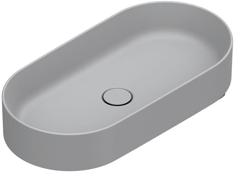 OPBOUWLAVABO ZERO CATALANO CATAGLAZE+ 70X35 H12 ZONDER OVERLOOP CEMENTO SATINATO