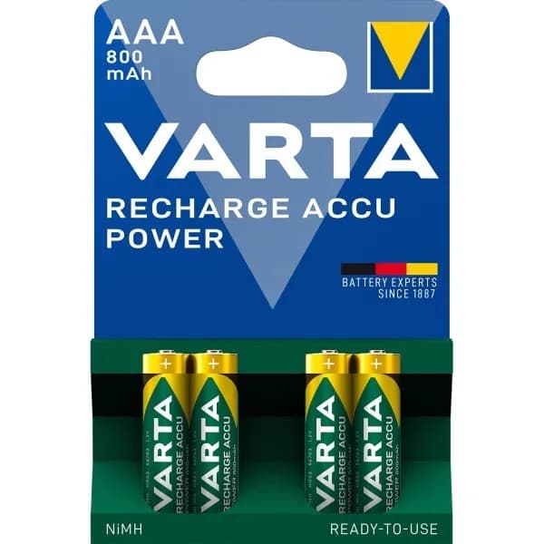 Pile rechargeable 1.2V HR03 Micro Ni-Mh 800mAh AAA hauteur 44mm diamètre 10.5mm
