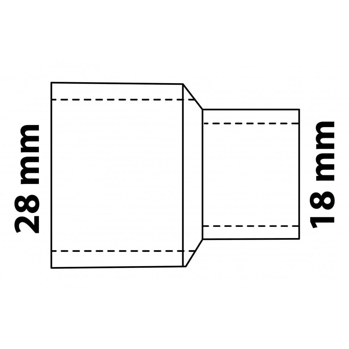 989069255 CU manchon réducteur, vierge, 28 mm x 18 mm, 2 manchons, (5240)