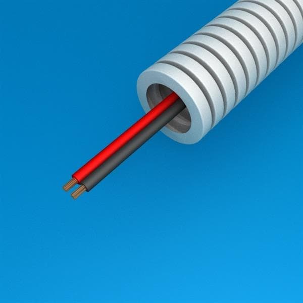 Tube précâblé haut - parleur 2 x 0.75 diamètre 16mm sur bobine de 300m
