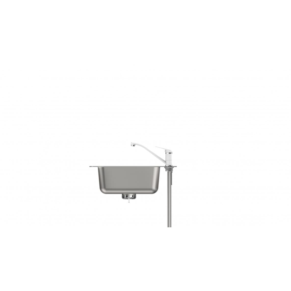 NI182SCR-W SPEED Keukenkraan, wit/chroom