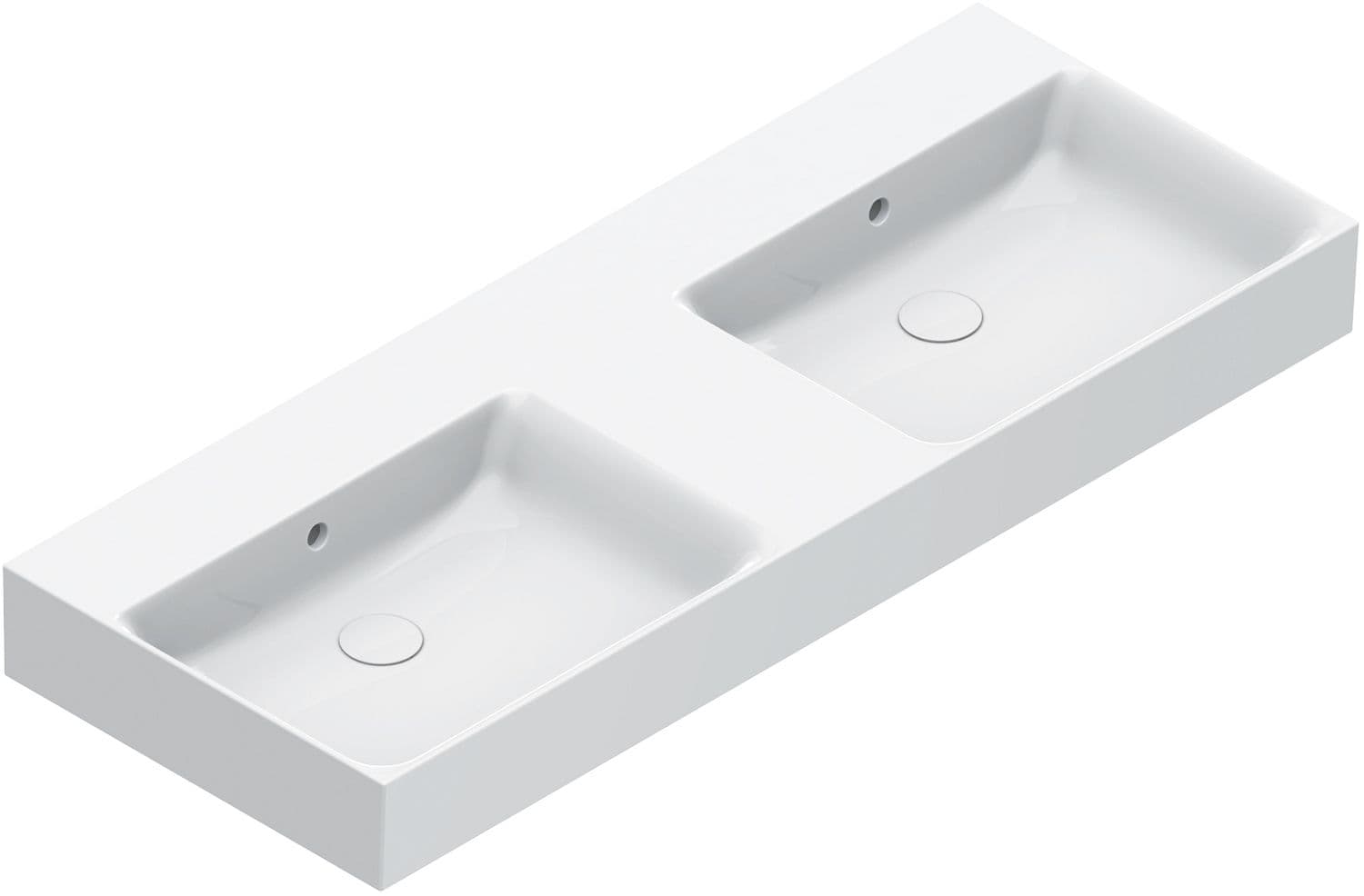 DOUBLE LAVABO PREMIUM CATALANO CATAGLAZE+ 120X47CM BLANC