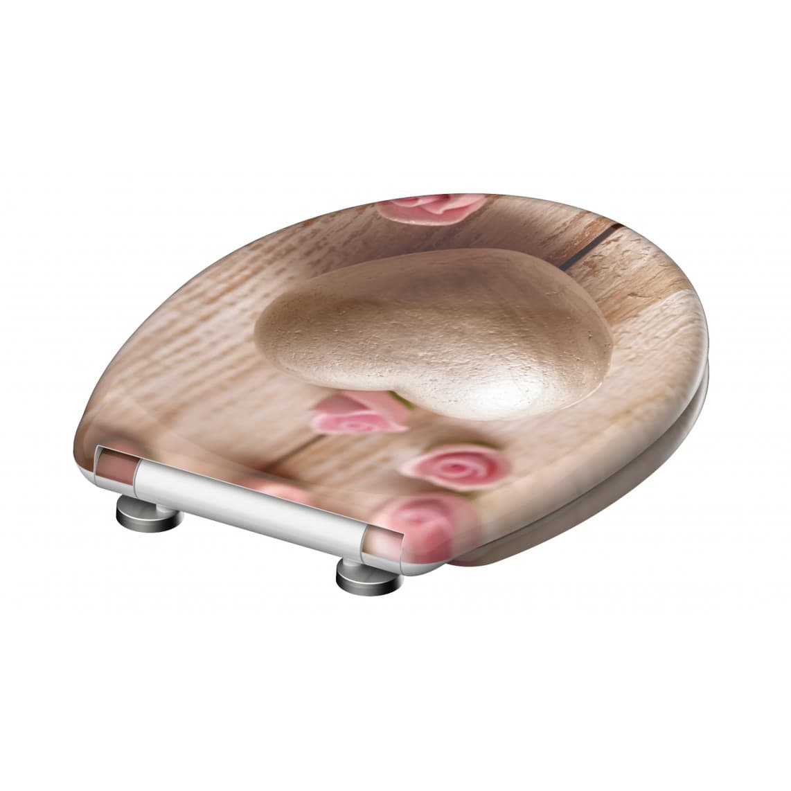 82370 abattant WC en Duroplast ROMANTIC, avec frein de chute et déclipsable