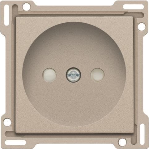 Set de finition pour prise de courant sans terre profondeur d’encastrement 21mm Champagne