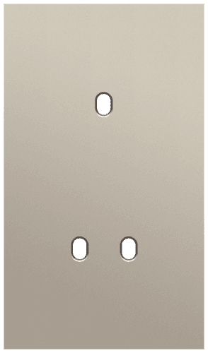 Plaque de recouvrement double, verticale 60 mm d'entraxe, pour une fonction de commutation simple et une double, Niko Toggle steel champagne coated