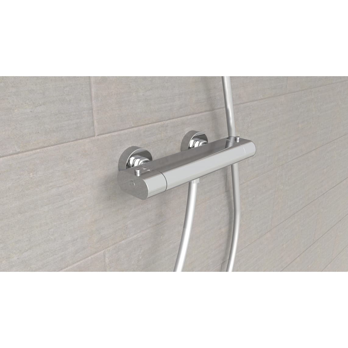 1230090 CARNEO Mitigeur thermostatique de douche, chromé