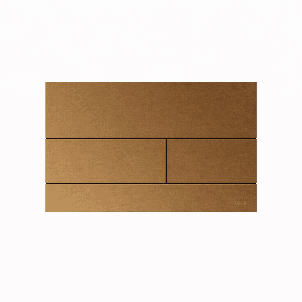 TECESQUARE II METAL - PLAQUE DE DÉCLENCHEMENT WC - INOX - ANTI-TRACE DE DOIGTS - LAITON BROSSÉ