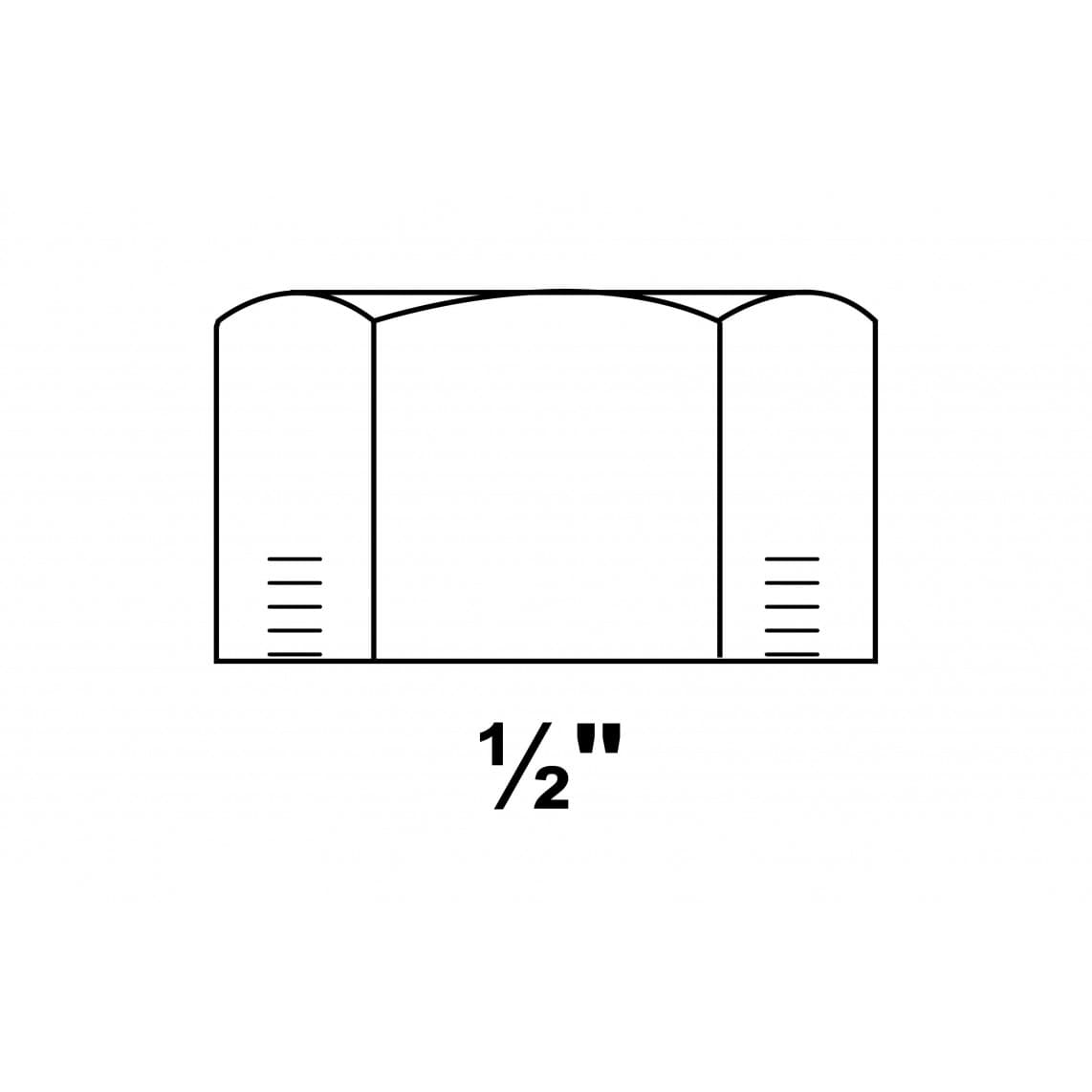 989811060 End cap, malleable galvanized, 1/2" female (5x)